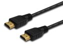SAVIO KABEL HDMI 3M V2.0 HIGH SPEED, ETHERNET/3D, CZARNY, ZŁOTE KOŃCÓWKI CL-196