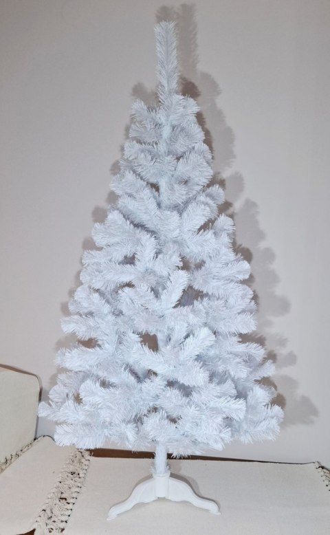CHOINKA SZTUCZNA BIAŁA WYSOKA 150 cm + STABILNY STOJAK