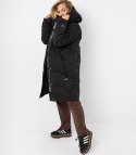 Długi zimowy pikowany płaszcz kurtka ciepła SUZANA PLUS SIZE (Czarny) 7XL (54)