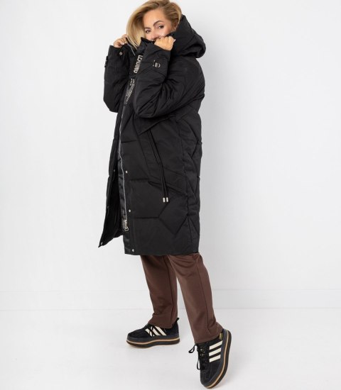Długi zimowy pikowany płaszcz kurtka ciepła SUZANA PLUS SIZE (Czarny) 7XL (54) Długi zimowy pikowany płaszcz kurtka ciepła SUZANA PLUS SIZE (Czarny) 7XL (54)
