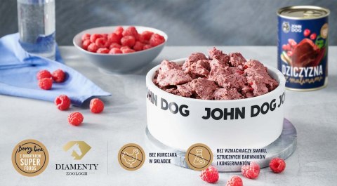 JOHN DOG Berry Adult Dziczyzna z malinami - mokra karma dla psa - 400 g