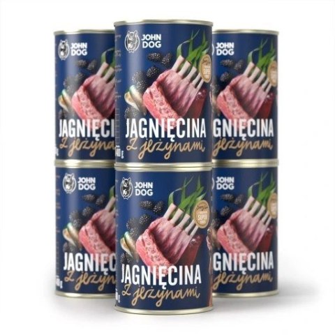 John Dog BERRY Adult jagnięcina z jeżynami 400g*6