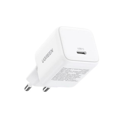 Ładowarka sieciowa Ugreen X513 30W GaN 1x USB-C + kabel USB-C 1m - biała