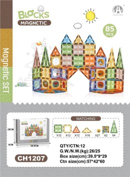 Zestaw Klocków Magnetycznych 3D 85el.
