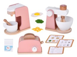 Zestaw drewniany Toster Ekspres Mikser +akcesoria Małe AGD do zabawy ZA5929