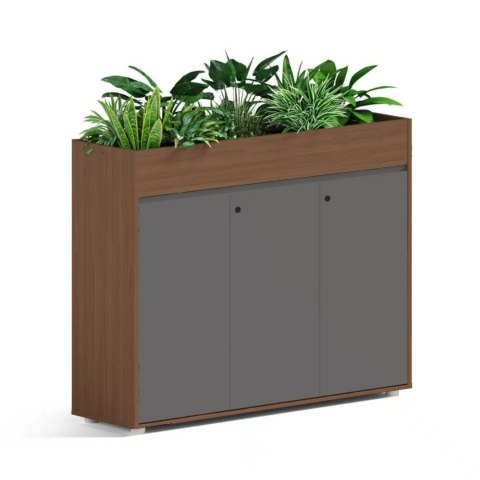 ANGEL Kwietnik biurowy z szafką Loft Work Dark 120cm