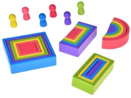 Drewniana układanka MONTESSORI - elementy o różnych kształtach ZA5859