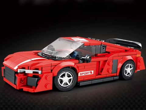 Klocki techniczne Auto CZERWONE w stylu sportowego coupe 373-ele ZA5782