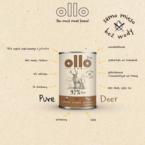 Ollo Pure Jeleń 850g