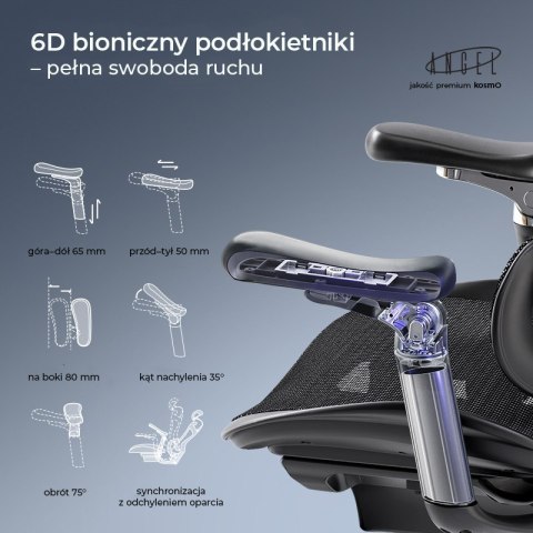 Fotel ergonomiczny ANGEL biurowy kosmO