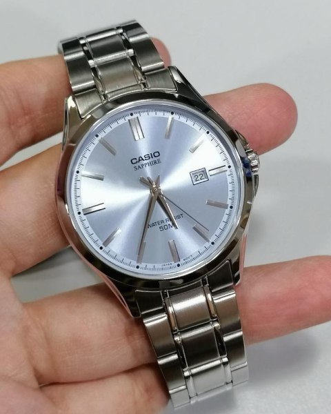 Zegarek Męski Casio MTS-115D-2A2V + BOX (zd292b) SZAFIR