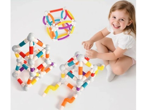 Klocki Elastyczne Magnetyczne Rurki do budowania Tube Block 36 elem ZA5813
