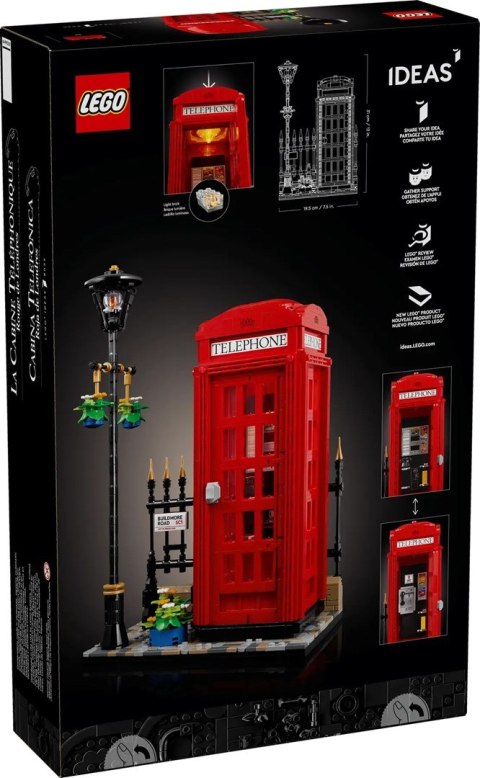 Lego 21347 Ideas - Czerwona londyńska budka telefoniczna