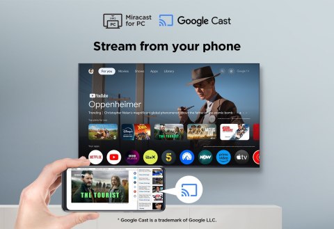 Telewizor TCL 50V6C DLED 50" 4K Ultra HD Google TV Dolby Atmos Metaliczny