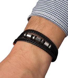 Bransoletki męskie idealne na prezent plecione (Wielokolorowy)