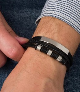 Bransoletki męskie idealne na prezent plecione (Wielokolorowy)