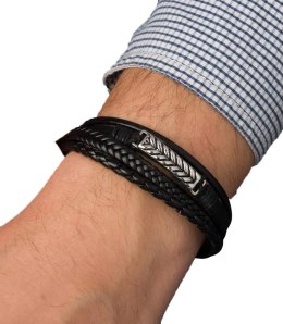 Bransoletki męskie idealne na prezent plecione (Wielokolorowy)