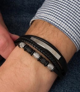 Bransoletki męskie idealne na prezent plecione (Wielokolorowy)