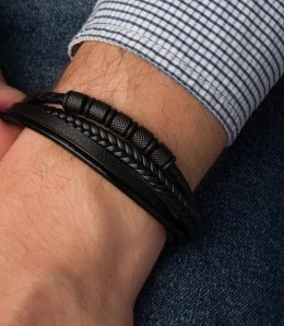 Bransoletki męskie idealne na prezent plecione (Wielokolorowy)