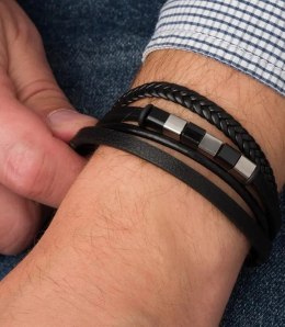 Bransoletki męskie idealne na prezent plecione (Wielokolorowy)