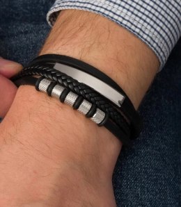 Bransoletki męskie idealne na prezent plecione (Wielokolorowy)